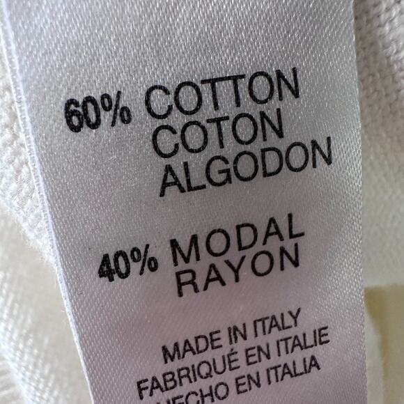 Raffi Linea Uomo Sweater Men’s Small Ivory Long Sleeve Lightweight Pullover New - Picture 8 of 12